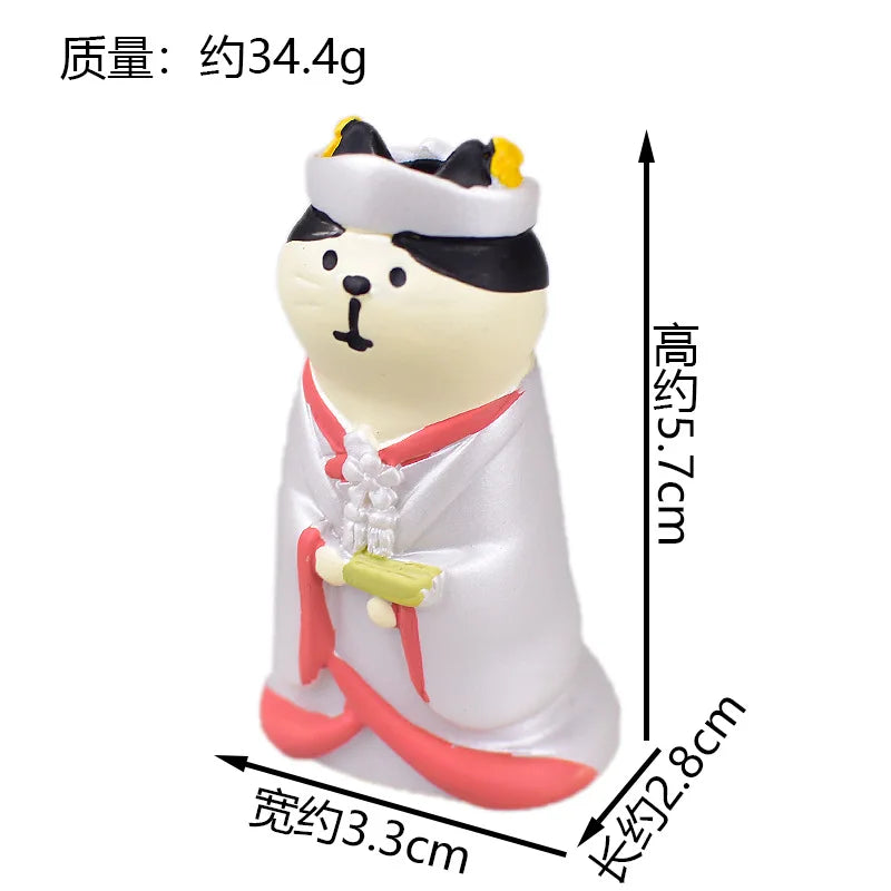 Zakka Chinese Valentine's Day Series Japan Decoration Figurines Resin Craft Desk Accessories Scene Decoration Gifts Home Decor