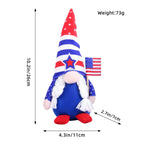 4th Of July Gnomes Set Independence Day Hanging Gnome Pendant Decorative Charm Ornaments For Holiday Window Wall Decoration
