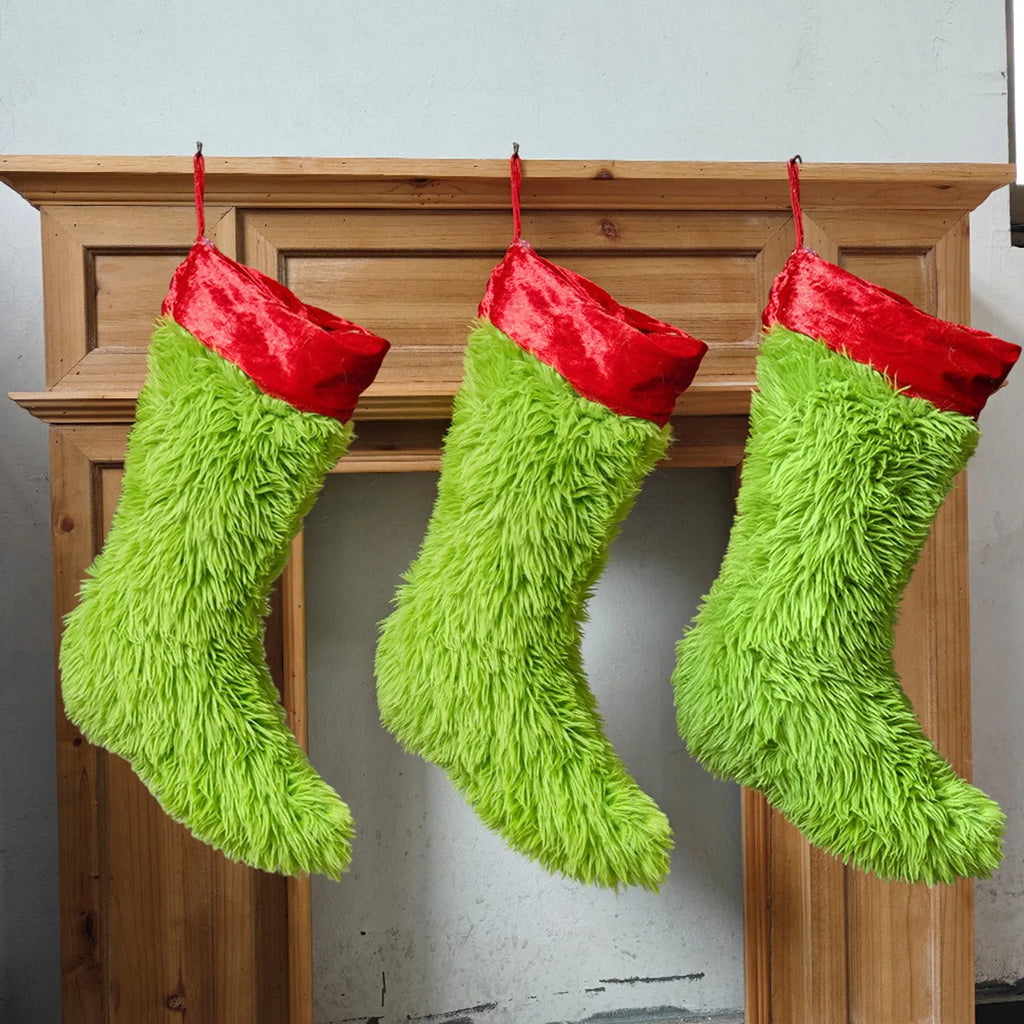 Christmas Stocking Christmas Ornament Christmas Home Decorations Xmas Tree Hanging Decor Candy Gift Bag Christmas Stocking Sock