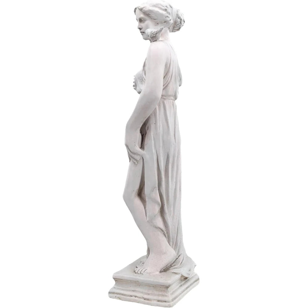 Outdoor Garden Statue, Nymph Sculpture Goddess of Greek Mythology Roman Style Outdoor Patio Yard Lawn Porch Decor, Ivory
