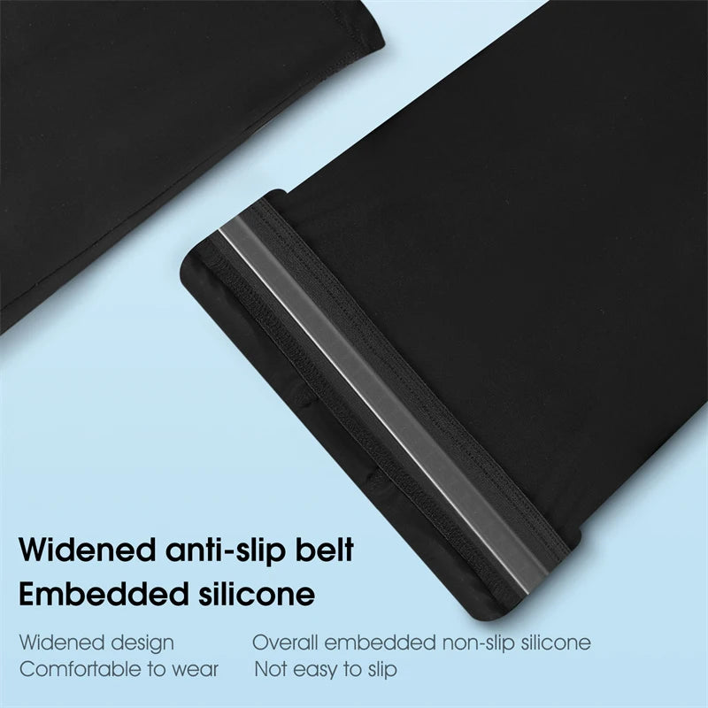 WEST BIKING Summer Running  Cycling Legs Sleeve Ice Silk UV Protection Compression Non-Slip Leg Warmer Cooling Sport Gear