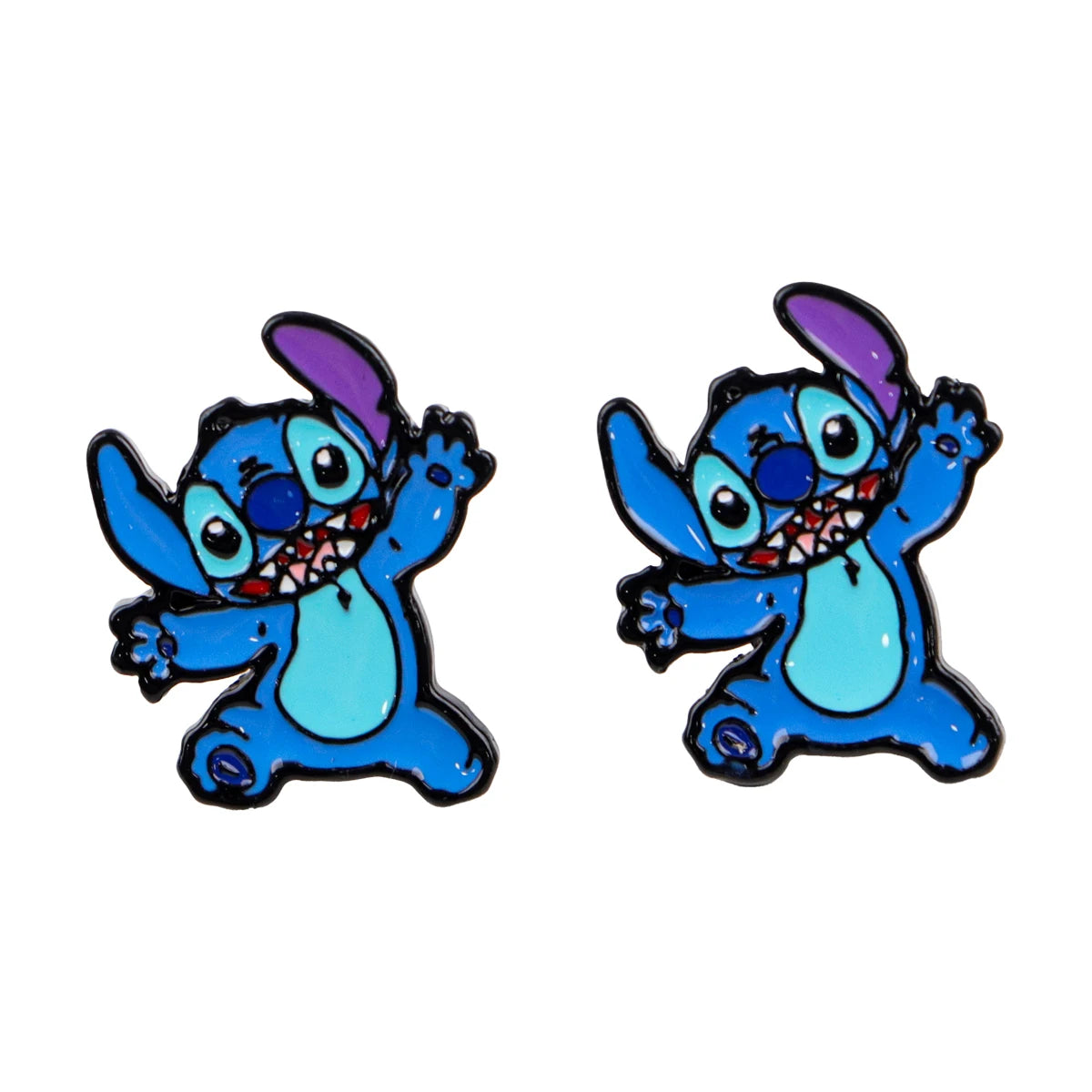 Cute Stitch Stud Earrings for Women Piercing Women's Stainless Steel Jewelry Fashion Accessories Gift for Girl