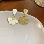 Drop Oil Flower Earrings for Women Elegant Sweet Design Sense High Quality Drop Earrings Simple Charms Jewelry Wholesale