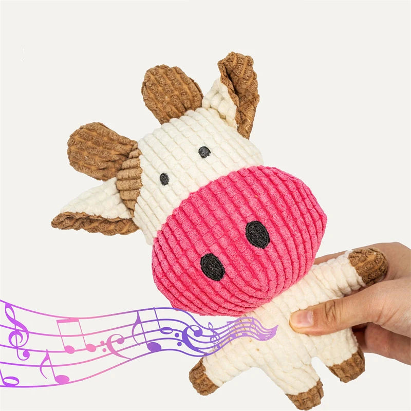 Cute Dog Plush Toys Teething Chew Squeak Dog Toys For Small Medium Breed Cat Bite Resistant Squeaky Juguetes Para Perros Cat Toy