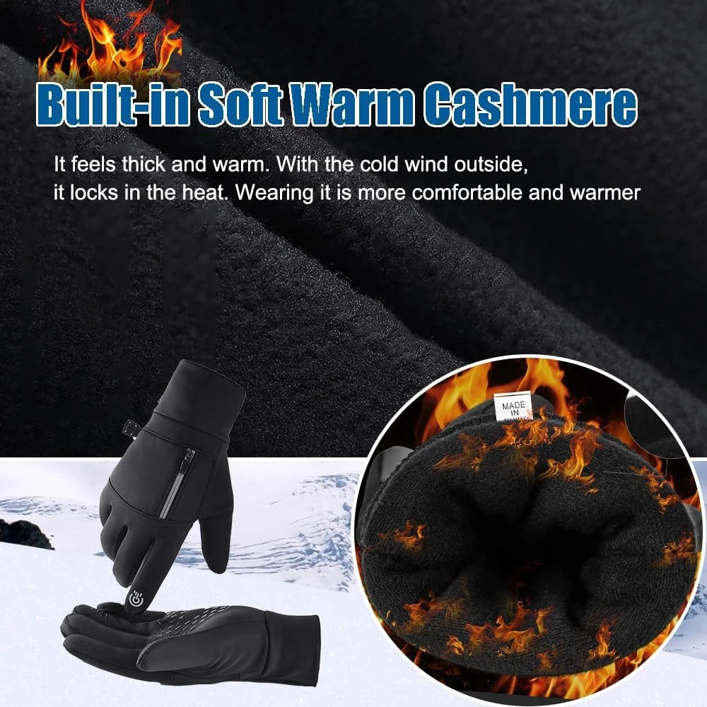 Winter Gloves for Men Women-Waterproof Thermal Glove for Cold Weather,Warm Gloves for Cycling,Snow,Touchscreen Finger
