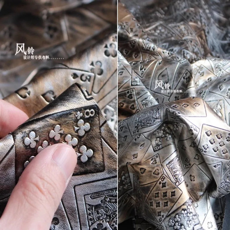 Leather Fabric Creative for Clothing Dress Fashion Styling Designer Handmade Diy Sewing Material Cloth Wholesale