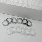 2x Acrylic Rings Set Colorful Rings Transparent Stacking Rings Aesthetic Funny Stackable Ring for Women Girls Gift