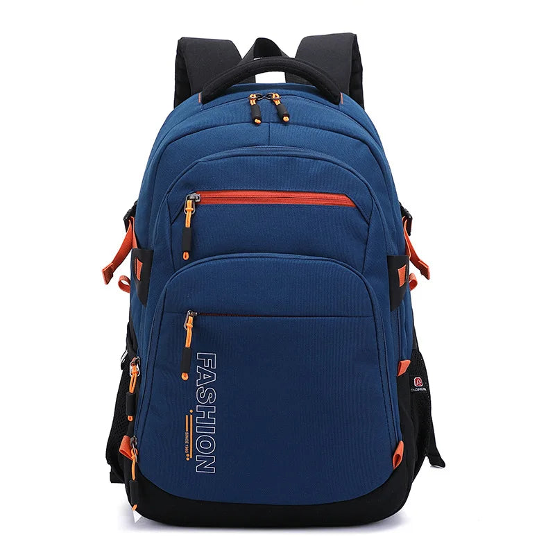Backpack, casual bag, shock-absorbing, water-resistant, wear-resistant, large-capacity student bag, breathable travel bag