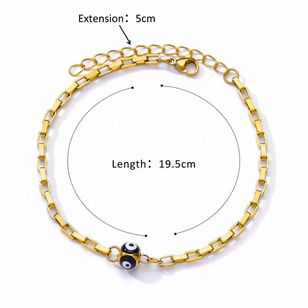 Anklets For Women Stainless Steel Anklets Stone Beade Anklet Boho Leg Bracelets Jewelry Summer Beach Accessories