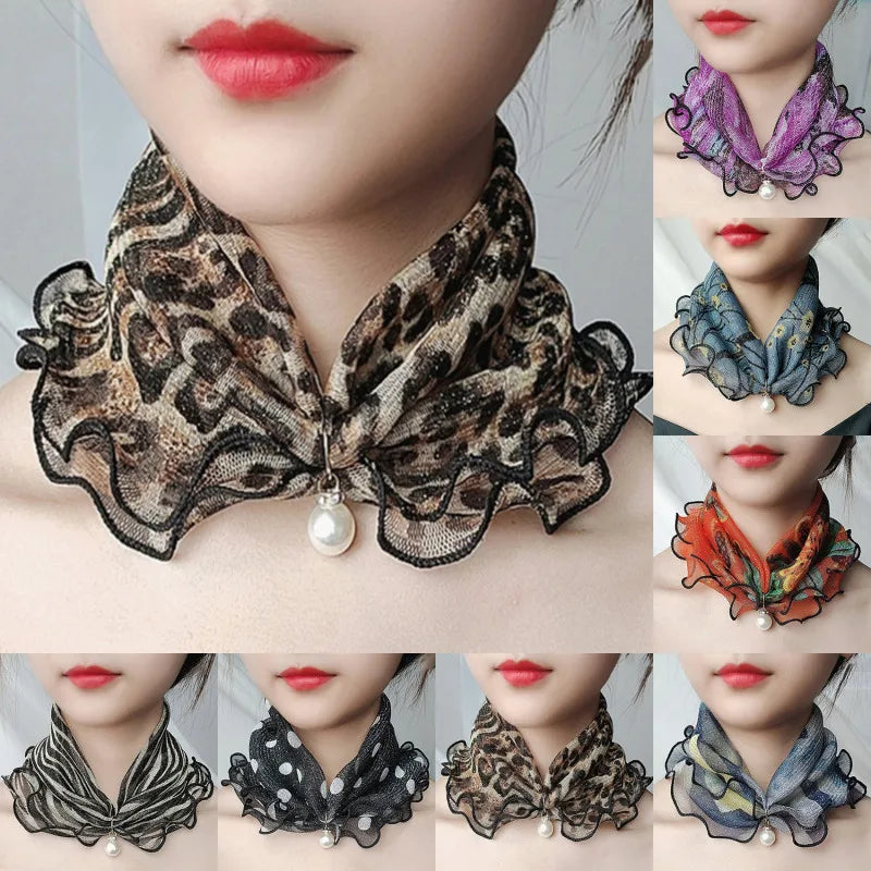 Fashion Scarves for Women Print Satin Silk Scarf Female Bandana Head Bib Scarfs For Ladies Neck Collars бандана женская