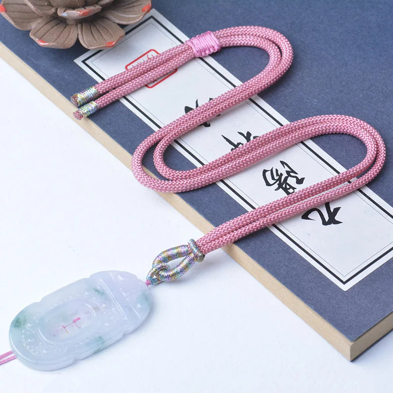 Necklaces Braided Chains DIY Handmade Pendant Adjustable Lanyard Small Round Chain Couple Jewelry Accessories Women Necklace