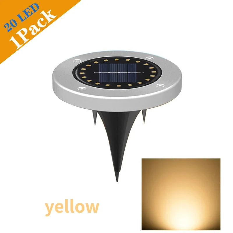 Outdoor Garden Lights Solar Ground Lights 20 LED Upgraded Landscape Lights for Lawn Pathway Yard Deck Patio Walkway