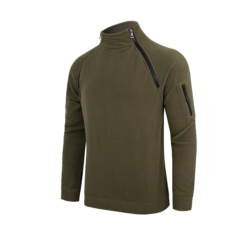 2025 Men Hoodie Autumn Winter Stand Up Collar Hoodie Casual Zipper Outdoor Wear Fashion Men's Clothing Coat