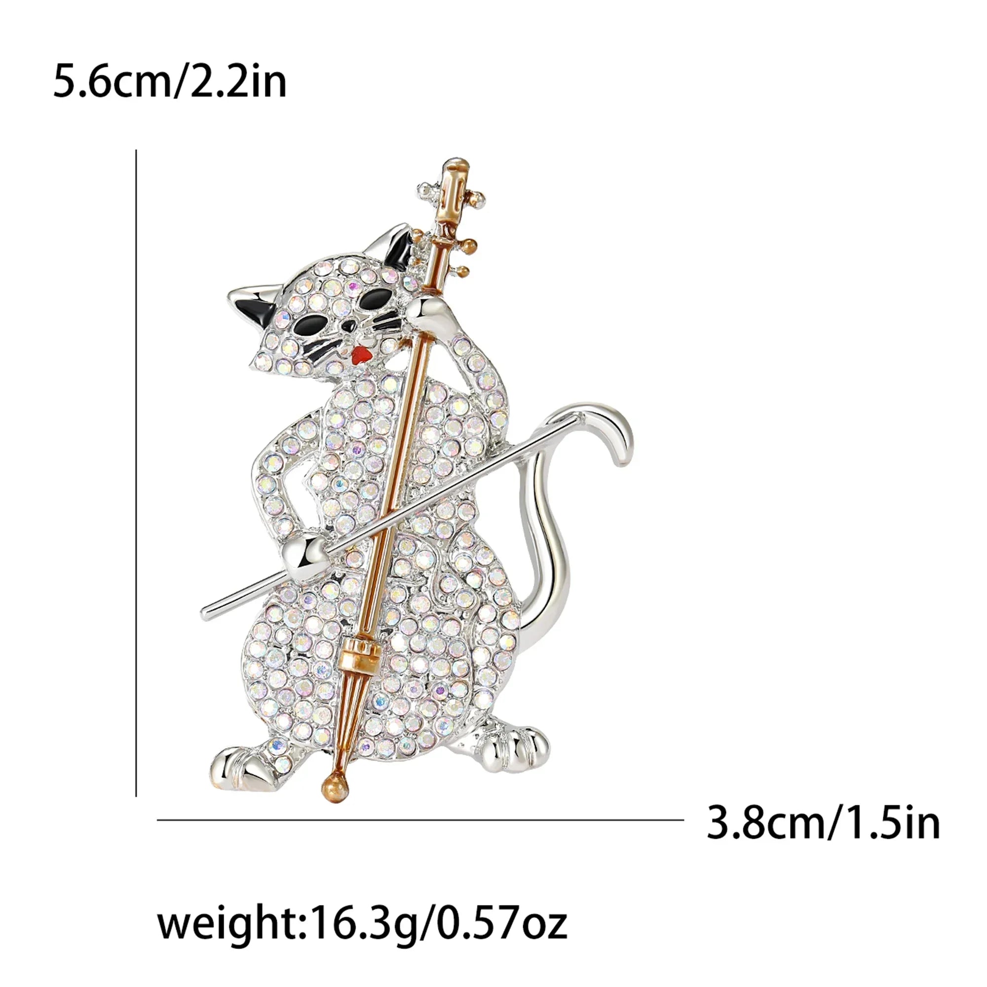 Enamel Cello Musician Brooches for Women Unisex Musical Instrument Pins Multi-color Available Office Party Accessories Gifts