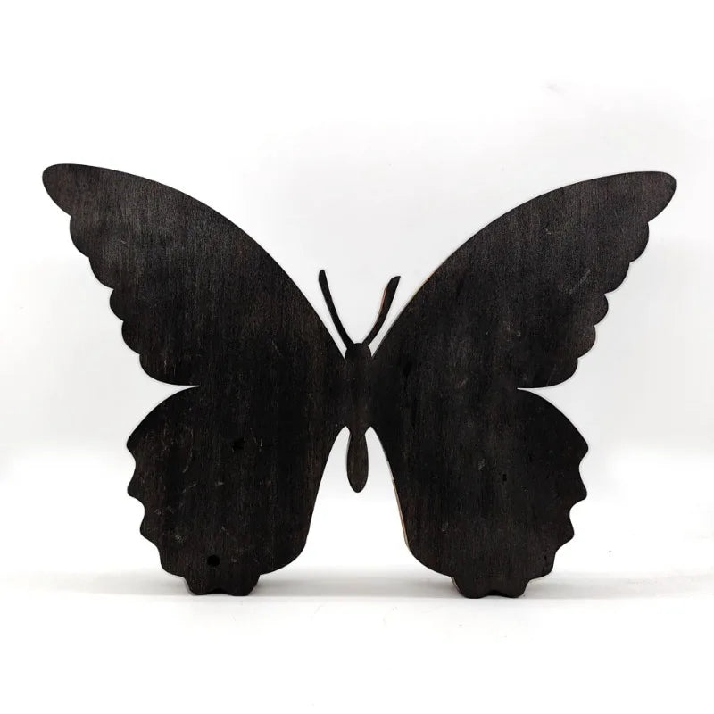 Easter Wooden Butterfly Carving - Gradient Glow Tabletop Decor, Handcrafted LED Light Animal Sculpture for Home Desk Decoration