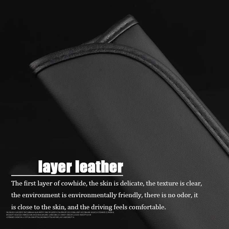 Top leather material automotive seat belt cover shoulder protector