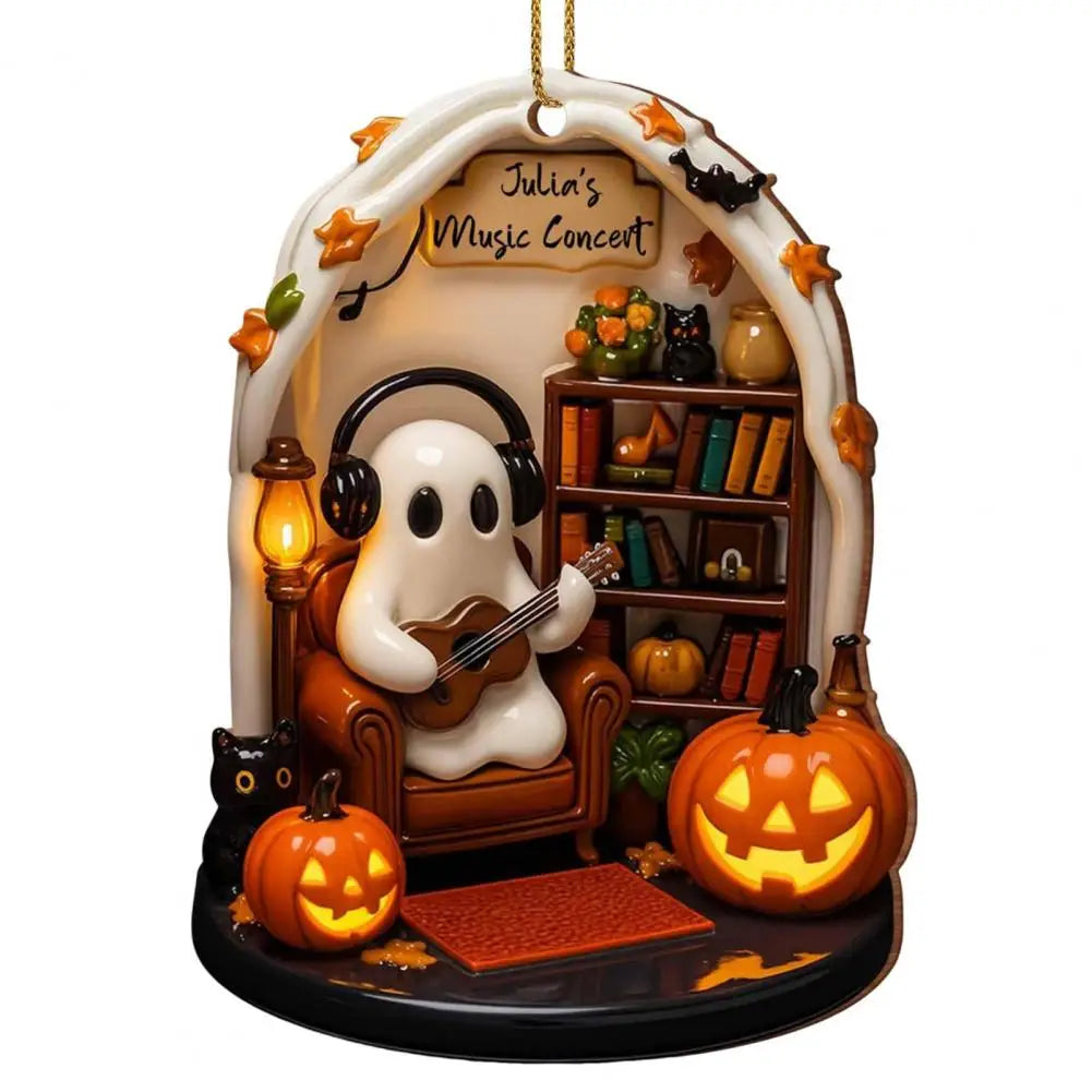 Cute Halloween Decorations Warm Halloween Ornaments Spooky Halloween Ghost Ornaments for Indoor Home Decor Acrylic for Reading