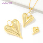 Pendants For Jewelry 18K Gold Plated Brass Heart Charms Pendants For Fashion Necklace Making Supplies DIY Jewelry Accessories