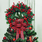 Christmas Wreaths Christmas Leaf And Berry Decoration Garland Wall Door Window Display Decoration Festive Decorative Supplies
