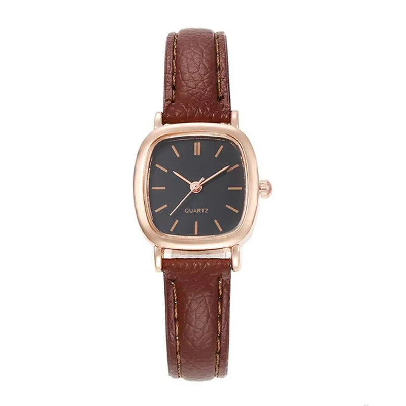 Casual Watch For Women Fashion Leather Watches Antique Simple Ladies Quartz Wristwatches Female Clock Gift Reloj Mujer