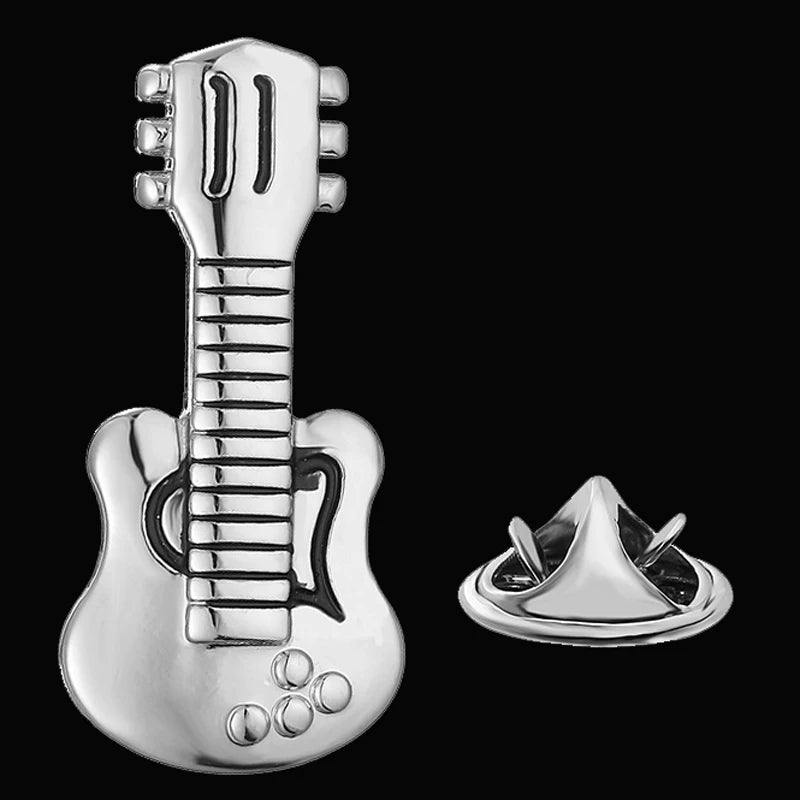 Classic men's women's brooches music drums guitars pianos lapel pins hats scarves suit shirts necktie pin accessories jewelry