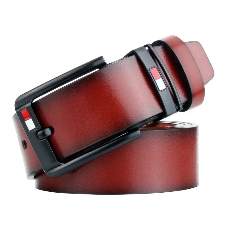 Belt for Men 2024 Famous Luxury Brand Design PU Leather Classical Alloy Pins Buckle Waist Belts Punk for Jeans Leisure Waistband
