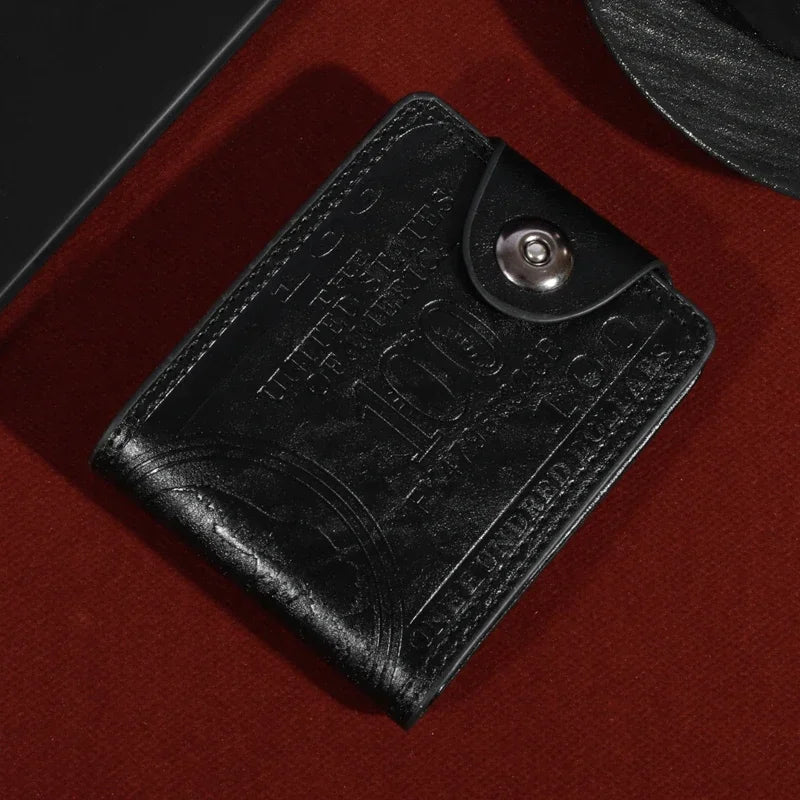 Men's Wallets With 100 US Dollar PatternWallet Male Leather Walet Photo Card HolderFashion Large Capacity Wallet Purse Bag