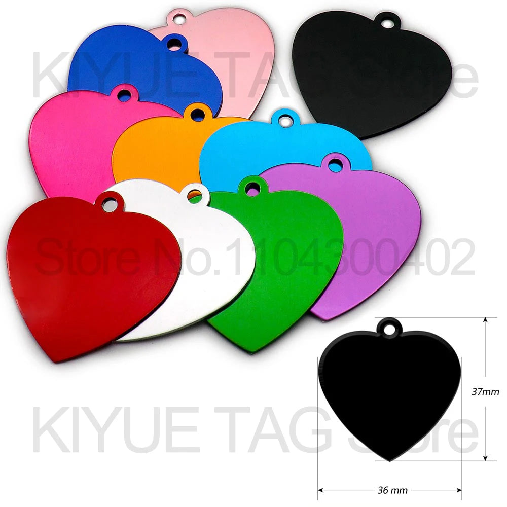 Custom Tags 100PCS Pet Supplies Custom Personalized Cat Collar Name Tag Custom Engraved Dog ID Tag Aluminum Pendant Accessories