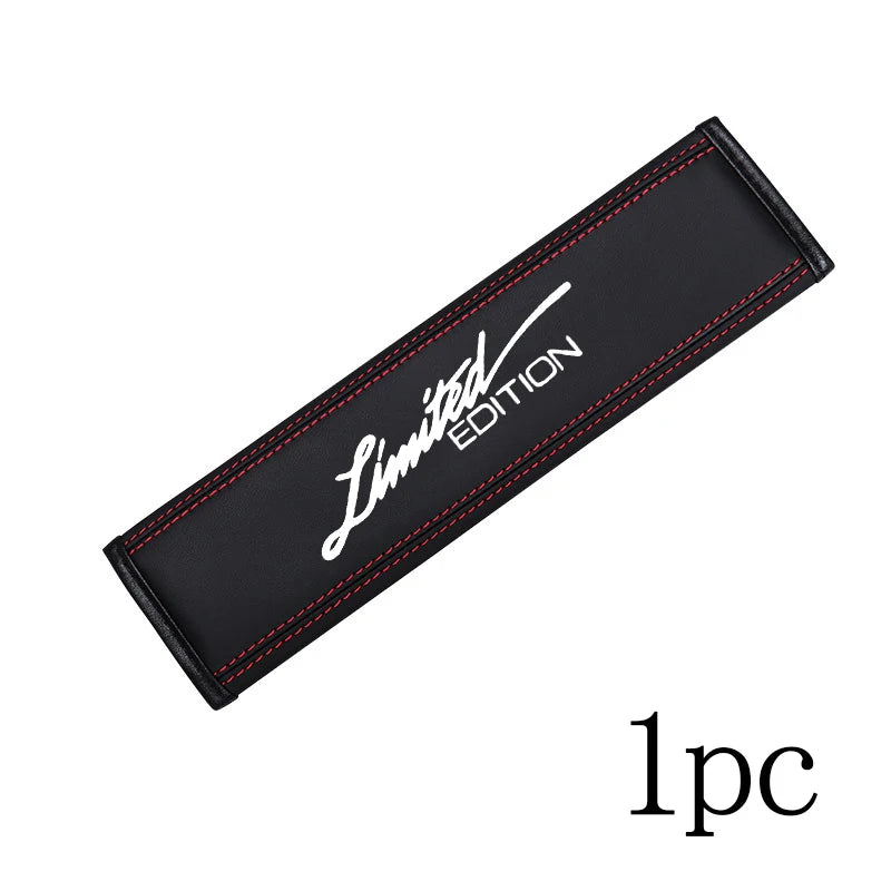 Top leather material automotive seat belt cover shoulder protector