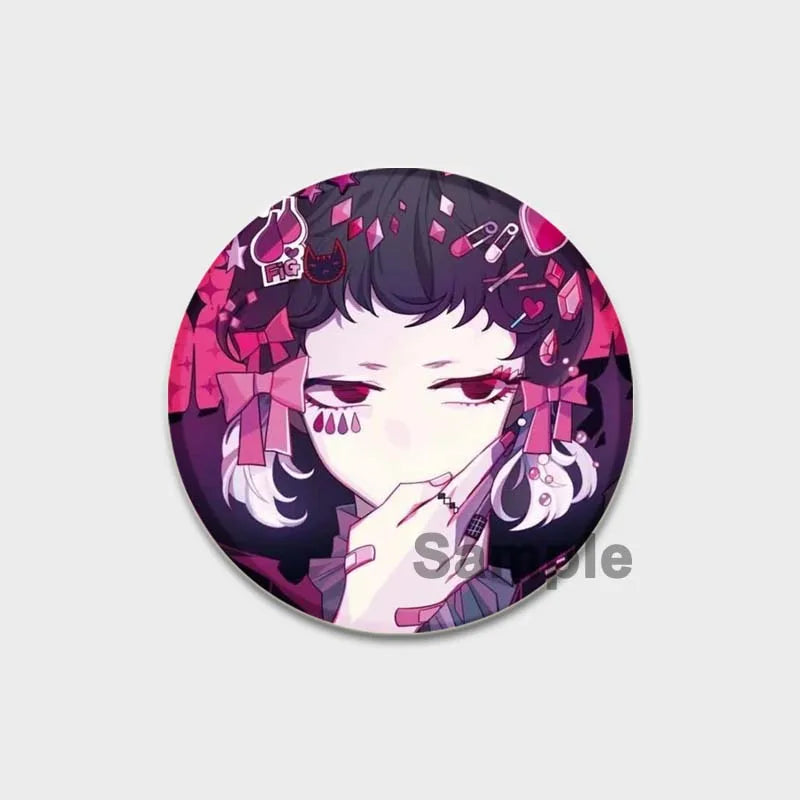 Anime Brooches Dazai Osamu Nakahara Chuya Lapel Pins Cartoon Cosplay Badges Backpack Souvenir Jewelry Gifts