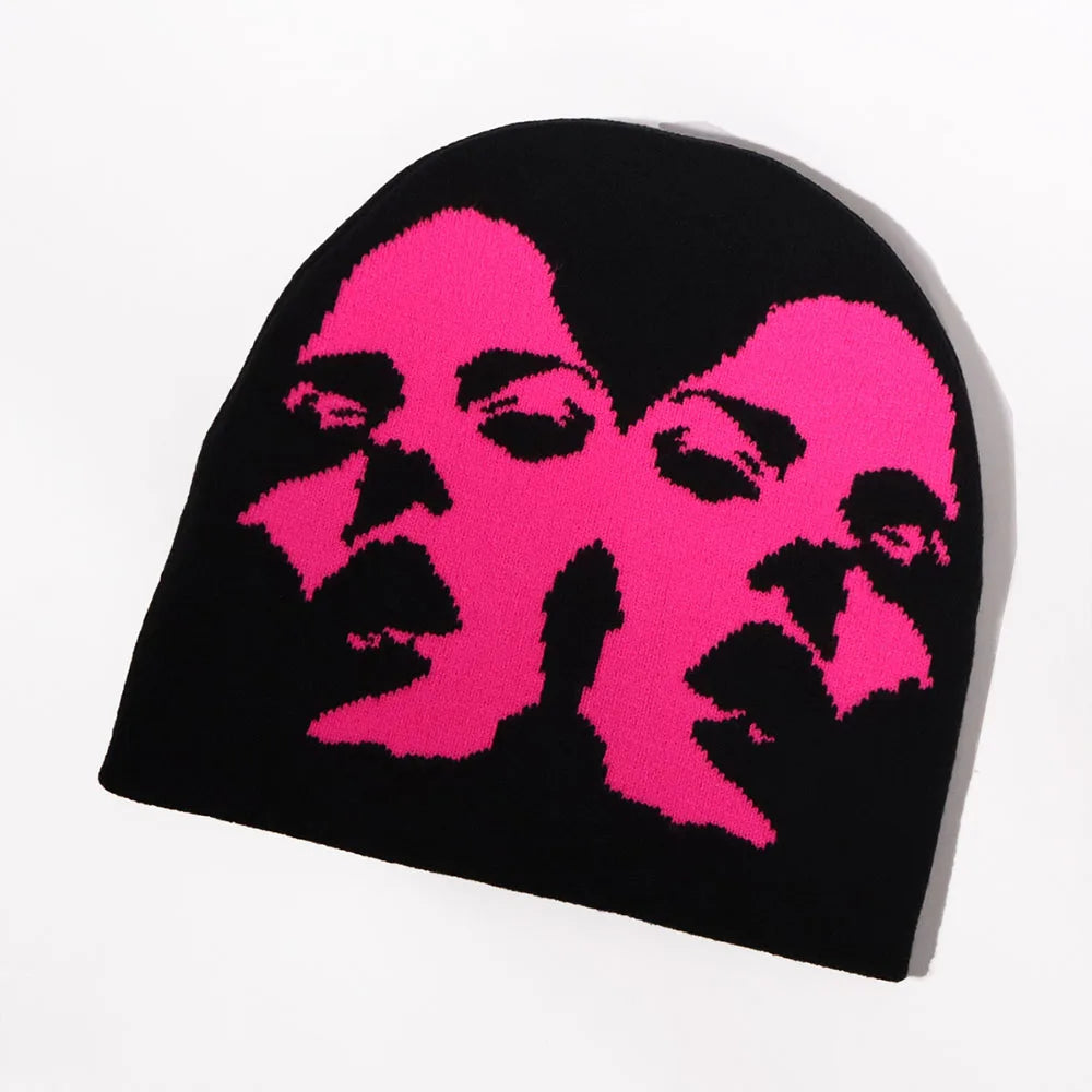 Women's Caps Image Pattern Knitted Hats For Men Casual Fashion Autumn And Winter Warm Outdoor Hip Hop Hat