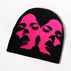 Women's Caps Image Pattern Knitted Hats For Men Casual Fashion Autumn And Winter Warm Outdoor Hip Hop Hat