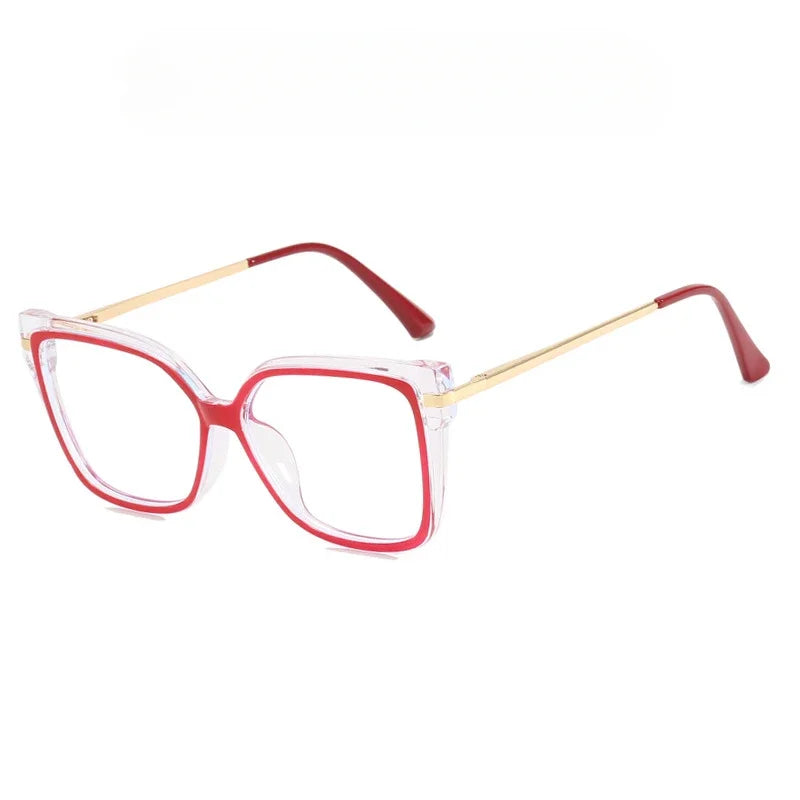 Vintage Glasses Frames For Women Latest Trends Fashion Square Transparent Optical Lenses Anti Blue Light Clear Eyeglass Luxury