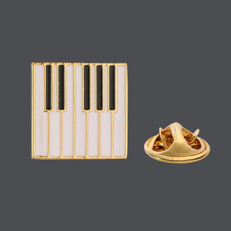 Men's brooch note music equipment rack drum violin guitar piano saxophone design Suit coat lapel pin women's backpack hat badge