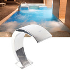 Swimming Pool Waterfall Fountain Rounded Arc Fountain Stainless Steel Pool Water Fountain Pond Garden Decor Hardware Faucet