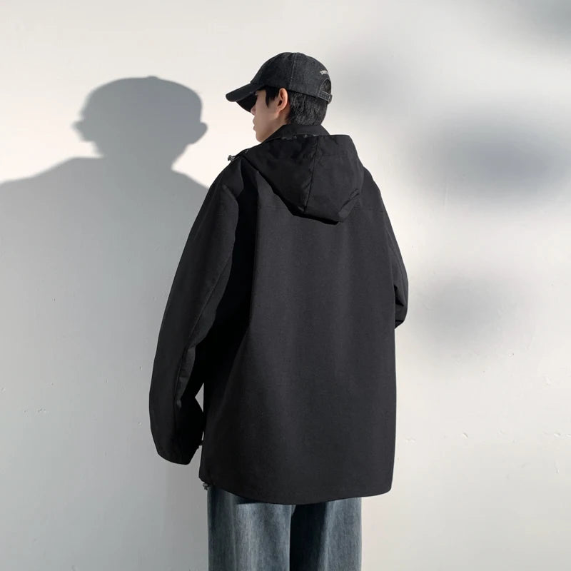 Men Jackets 2025 New Autumn Hooded Windproof Waterproof Coat Outdoor Adventure Windbreaker Camping Lightweight Stormcoat Jackets