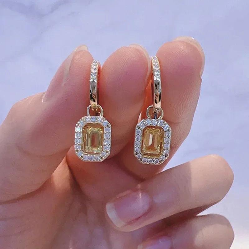 Original Drop Earrings 2025 New Trendy Crystal Fine Jewelry Sets Designer Earring Gift Party Jewelry for Women