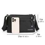 Crossbody bag, unisex, suitable for daily commuting, cell phone bag, horizontal style messenger bag