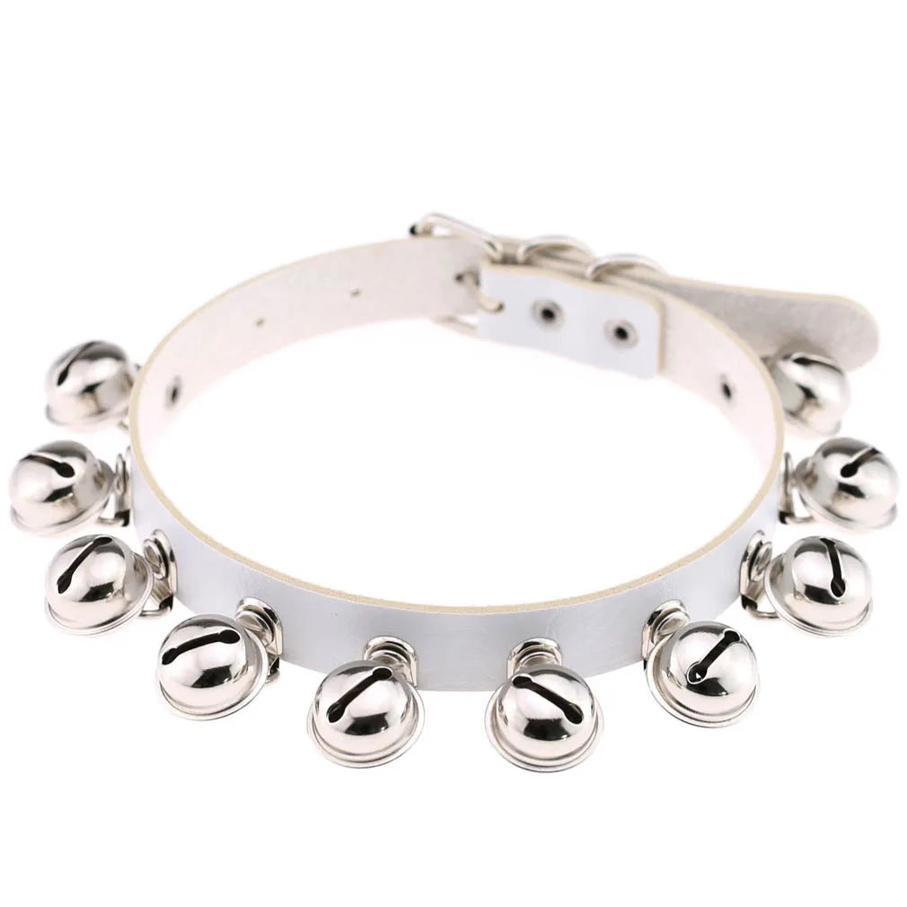 New Harajuku Chocker Sexy Pentagram Rivets White Goth Punk Chokers Gothic Choker Necklace for Women Hip Hop Bondage Cosplay