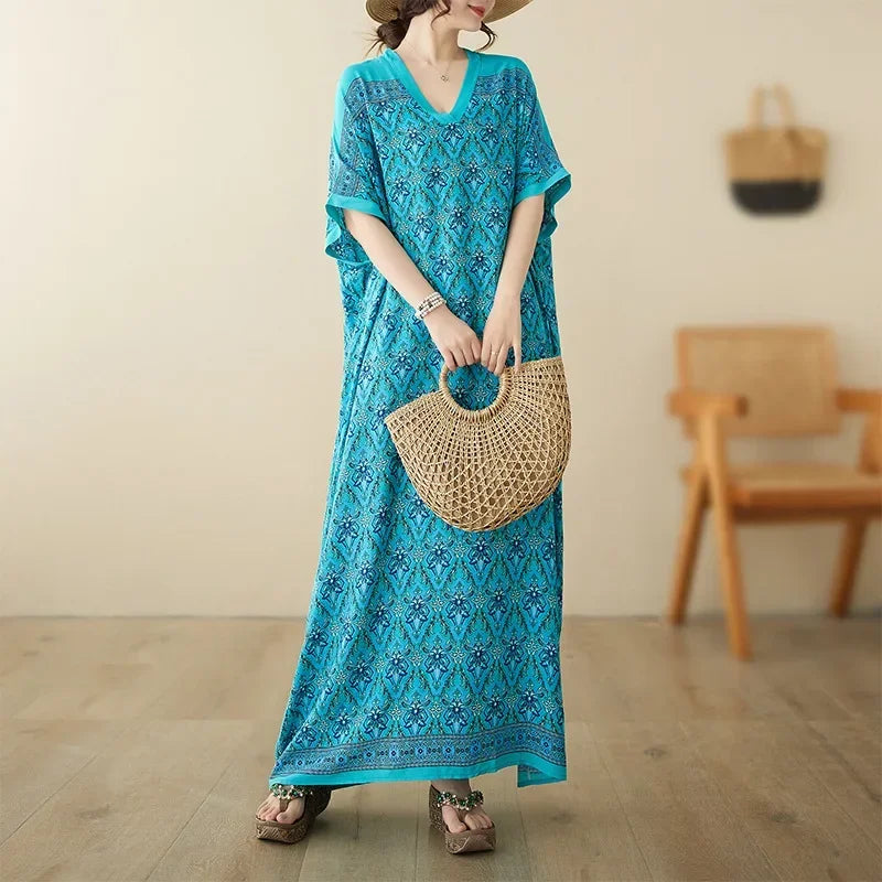 Summer Dress for Women Clothing Long Dress Fashion Clothes Cotton Vintage Harajuku Elegant Streetwear Maxi Beach Dresses