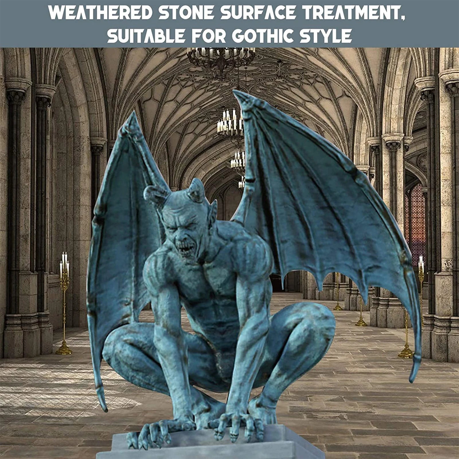Gargoyle Statues Outdoor Winged Gargoyle Garden Guardian Sculpture Home Decor Figurine Resin Gothic Indoor Outdoor Decor Statue