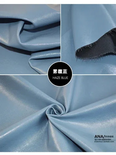 Artificial Leather Fabric Texture Soft Leather Micro Elastic Suit Clothing Designer Wholesale Cloth for Diy Sewing Material
