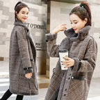 Women Wool Coats Jackets Blends Turn Down Collar Coat Thick Lamb Wool Y2k Streetwear Jacket Work Outerwear Autumn Winter