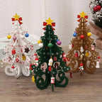1 Pcs Decorations Creative Wooden Christmas Tree Ornament Home Desktop Party Decor New Year Kids Gifts Home Decoration Crafts