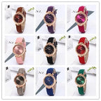 Casual Fashion Ladies Business Watch Women's Watches Women Leather Casual Watch Luxury Analog Quartz Crystal Wristwatch Relogio