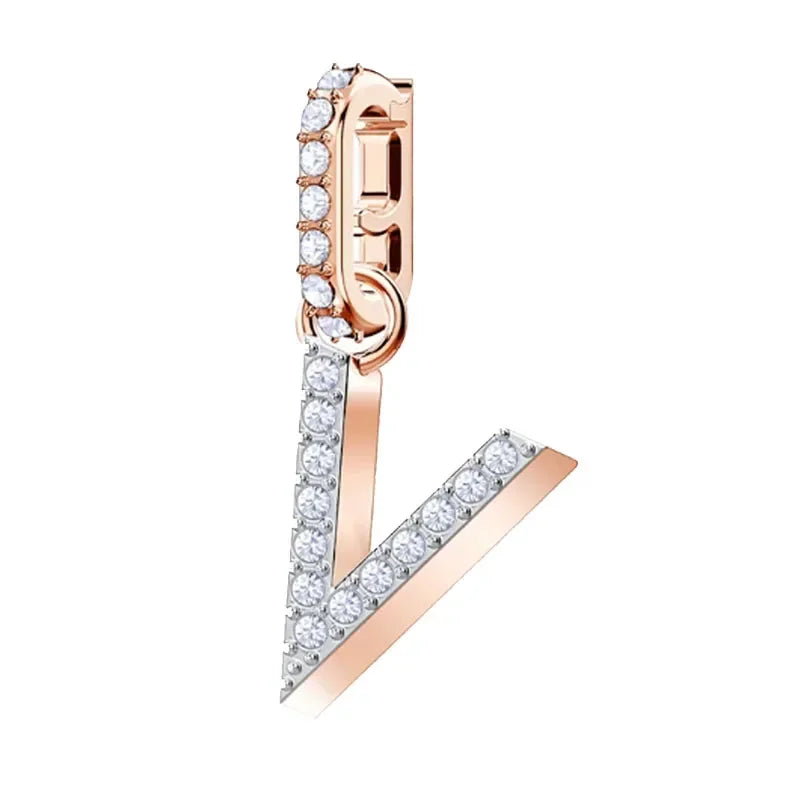 Pendants Fine Jewelry Charming Letter Crystal Pendants Fashion Necklace Bracelet Accessories for Women's Anniversary Gift