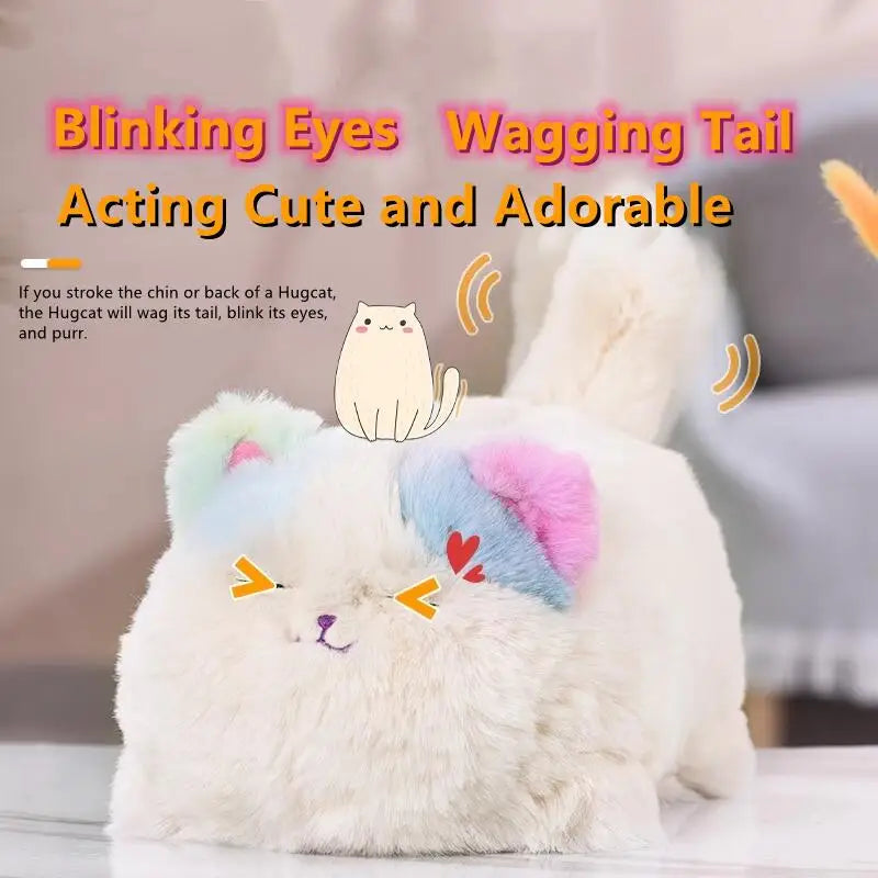 Simulation Electric Plush Toys Cute Cat Dog Interactive Kids Huggy Pets Speak Electronic Accompanied Toy Children Gifts Birthday