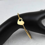 Bangles for Women Romantic Heart Shape Slim Stainless Steel Bracelet Women's Personality Jewelry Party Accessories wholesale