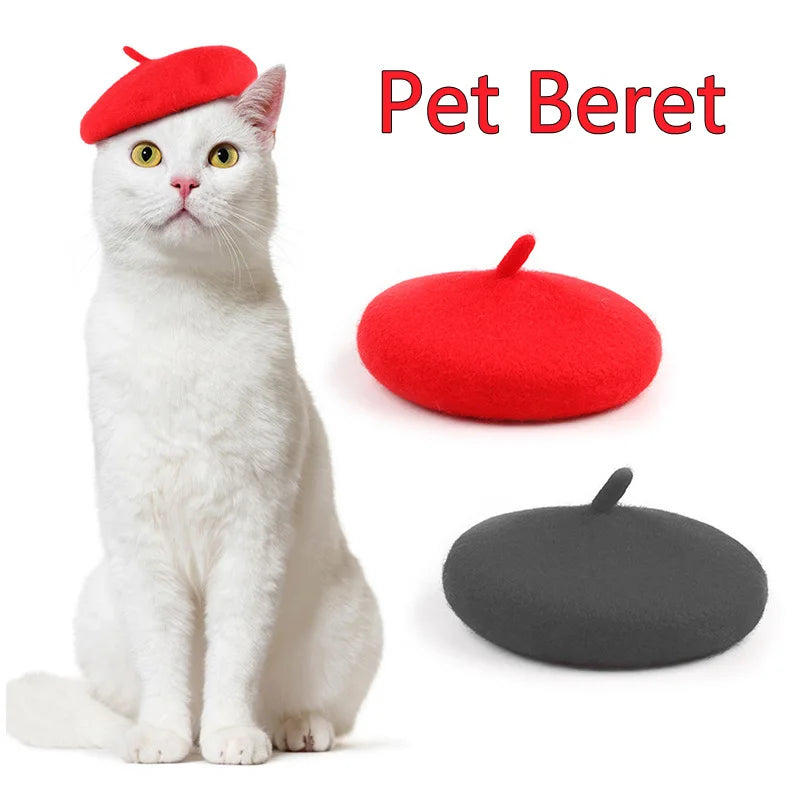 Pet Hats Dog Hat Accessories Pets Grooming Dress Up Cap Cute Beret Mini Decorative Cat Headwear Puppy Painter Felt Hat