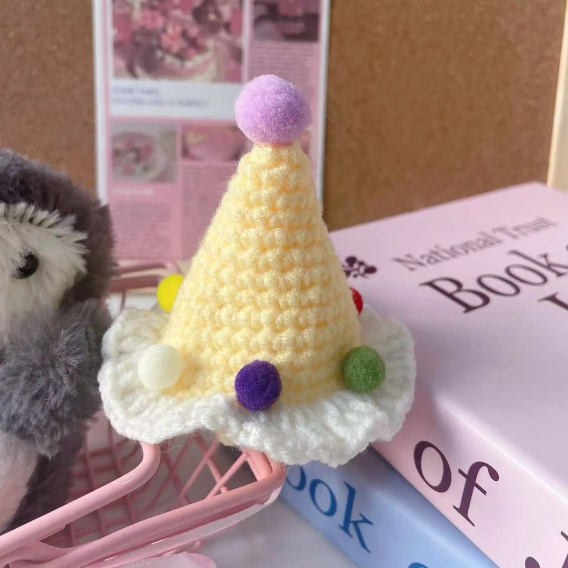 1pc Exquisitely Pet Hats Handmade Mini Pets Caps Crocheted Fashion Cats & Dogs Cute Pom-pom Photo Prop Pet Christmas Accessories